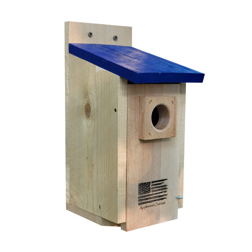 Made in USA,Premium Rustic Cedar Bird Houses,Durable Bird Houses for Outside w/Predator Guard,Easy-to-Install Bird Box for Bluebirds, Chickadees, and Wrens,Includes Mounting Screws- Applewood Outdoor Made in USA,Premium Rustic Cedar Bird Houses,Durable Bird Houses for Outside w/Predator Guard,Easy-to-Install Bird Box for Bluebirds, Chickadees, and Wrens,Includes Mounting Screws- Applewood Outdoor