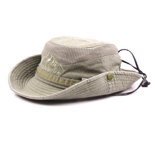 KeepSa Sun Hat for Men, Cotton Embroidery Summer Outdoor Sun Protection Wide Brim Bucket Hat Foldable Safari Boonie Hat Khaki KeepSa Sun Hat for Men, Cotton Embroidery Summer Outdoor Sun Protection Wide Brim Bucket Hat Foldable Safari Boonie Hat Khaki