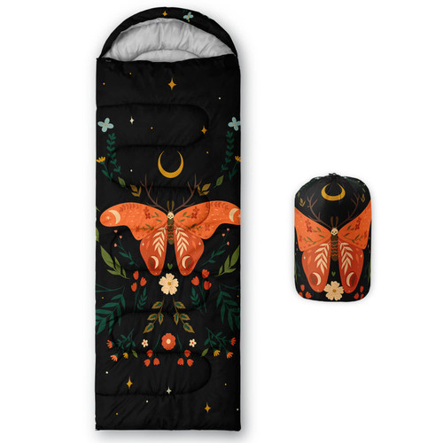 HOSIMA Cartoon Floral Butterfly Sleeping Bag for Adults and Kids-Ultralight, Waterproof-Camping and Hiking HOSIMA Cartoon Floral Butterfly Sleeping Bag for Adults and Kids-Ultralight, Waterproof-Camping and Hiking