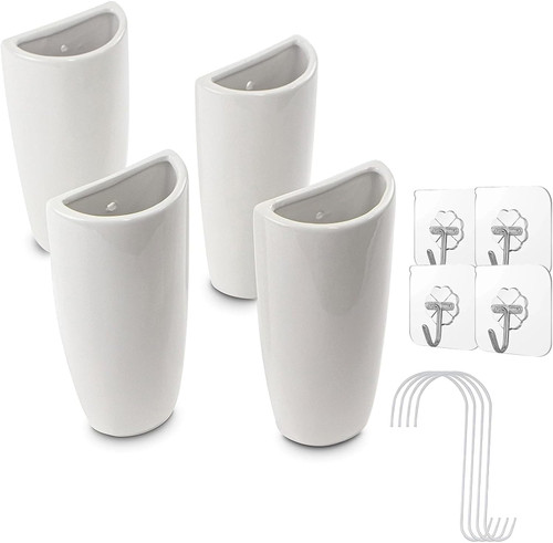 4 Pieces White Ceramic Radiator Hanging Humidifier Set,Controls Dry Air Moisture Humidity with Free Hanging S Hooks,Eco Friendly No Electricity Required, Easy to Clean (Ceramic White) 4 Pieces White Ceramic Radiator Hanging Humidifier Set,Controls Dry Air Moisture Humidity with Free Hanging S Hooks,Eco Friendly No Electricity Required, Easy to Clean (Ceramic White)