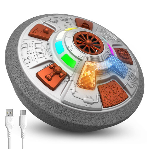 Mirana Mothership Hover Soccer Ball - Inbuilt Rechargeable Battery - Indoor Soccer Toys with LED Light (Moonshine Silver) Mirana Mothership Hover Soccer Ball - Inbuilt Rechargeable Battery - Indoor Soccer Toys with LED Light (Moonshine Silver)