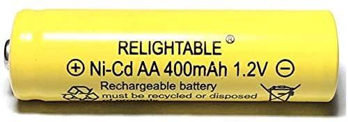 RELIGHTABLE 400mAh AA NiCd 1.2v Rechargeable Batteries Garden Solar Ni-Cd Light LED F (Pack of 6)