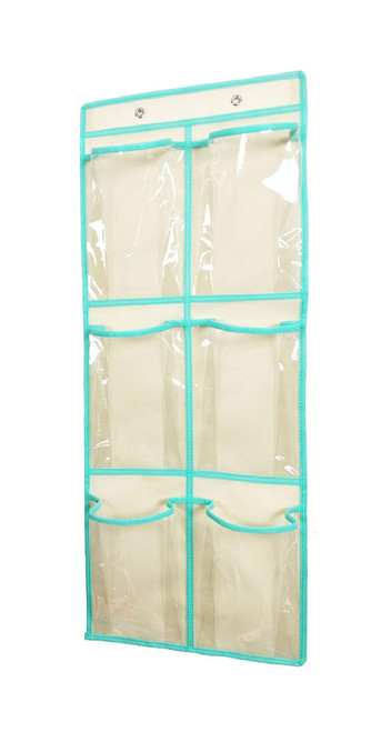 ANIZER Over The Door Shoe Organizer Hanging Narrow Closet Door Shoe Storage Large Clear Pockets Chart (6 POCKETS)