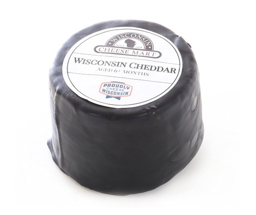 Medium Aged Cheddar Cheese Wheel - 6+ Months | 3 Pound Black Wax Wheel | Creamy, Sweet & Distinct Authentic Wisconsin Cheddar Cheese