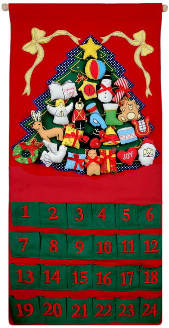 Pockets of Learning Green Christmas Tree Advent Calendar | Interactive Christmas Holiday Décor Embroidered Seasonal Soft Fabric Wall Hanging Countdown Pockets of Learning Green Christmas Tree Advent Calendar | Interactive Christmas Holiday Décor Embroidered Seasonal Soft Fabric Wall Hanging Countdown