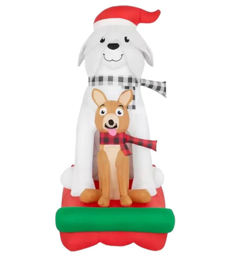 Dogs On Sled Christmas Inflatable by Gemmy, 23GM82224