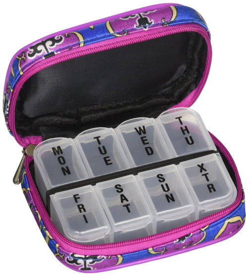 Fashion Smart Womens Pill and Vitamin Travel Pill Box Organizer Fashion Smart Womens Pill and Vitamin Travel Pill Box Organizer