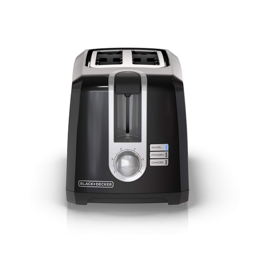 BLACK+DECKER 2-Slice Toaster, T2569B, Extra Wide Slots, 6 Shade Settings, 850 Watts, Crumb Tray, Cancel Button