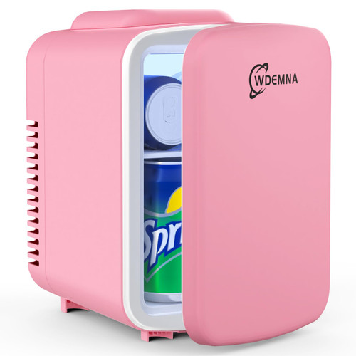 Mini Fridge Pink, 4 Liter/6 Cans Skincare Fridge for Bedroom, 110V AC/12V DC Portable Thermoelectric Cooler and Warmer Small Refrigerators for Beauty & Makeup, Dorm Office and Car Mini Fridge Pink, 4 Liter/6 Cans Skincare Fridge for Bedroom, 110V AC/12V DC Portable Thermoelectric Cooler and Warmer Small Refrigerators for Beauty & Makeup, Dorm Office and Car