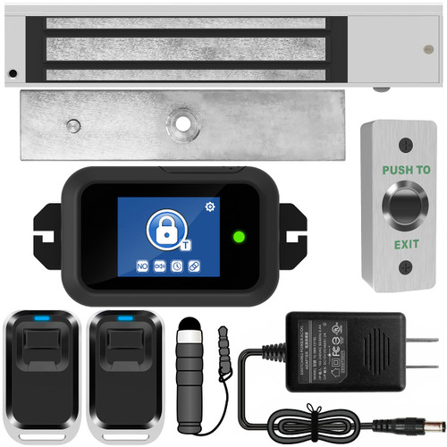 UHPPOTE 2-inch Touch Screen Wireless Remote Control with 600lb Electric Magnetic Lock for Outswinging Door Entry Access Control System UHPPOTE 2-inch Touch Screen Wireless Remote Control with 600lb Electric Magnetic Lock for Outswinging Door Entry Access Control System