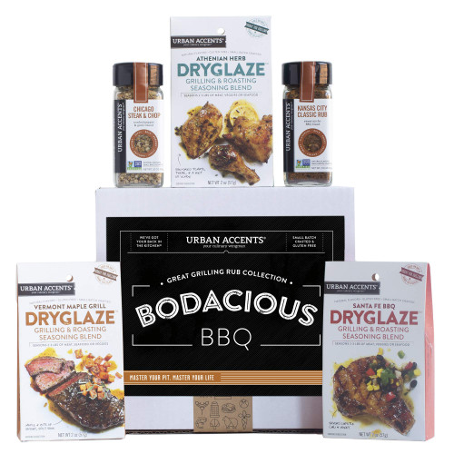 Urban Accents BODACIOUS BBQ, Gourmet BBQ, Grilling Spices for Smoking Meat and Meat Rubs (Set of 5) - A Dryglaze, Spice and Rubs Cooking Gift Set-Gift for Any Occasion