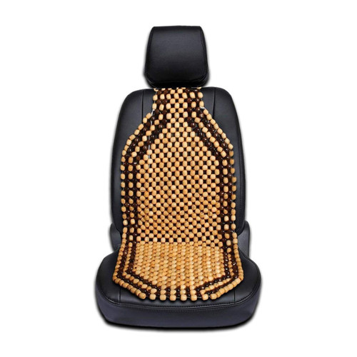 Zento Deals Wood Beaded Comfort Seat Cushion Seat Cover- Double Strung Ultra Comfort Massaging Car Seat Cushion for Car, Truck, or Office Chair Zento Deals Wood Beaded Comfort Seat Cushion Seat Cover- Double Strung Ultra Comfort Massaging Car Seat Cushion for Car, Truck, or Office Chair