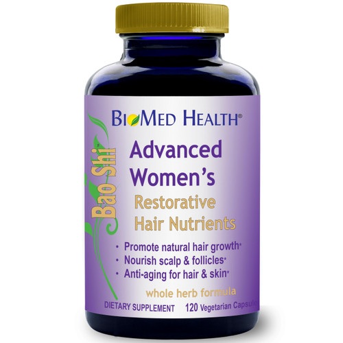 BioMed Health Hair Growth Vitamins for Women 120ct Capsules - Advanced Restorative Hair Nutrients, Promotes Hair Regrowth and Anti-Gray Hair