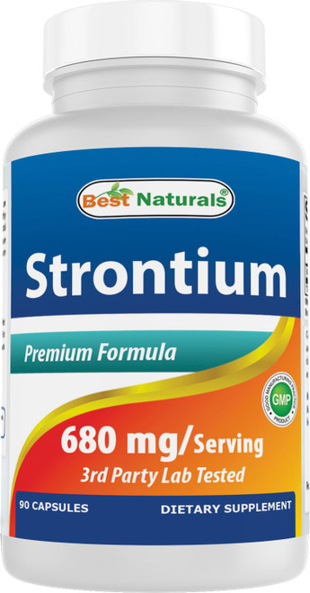 Best Naturals Strontium Bone Building Formula 680mg/serving 90 Capsules