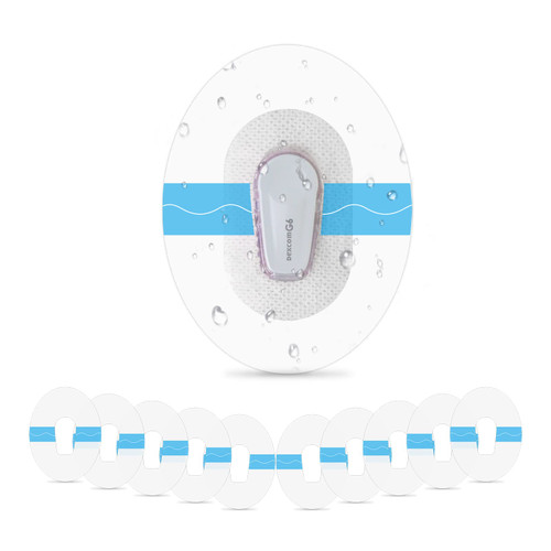 HONYOU 50Pack G6 Adhesive Patches Waterproof & Sweatproof Transparent Tape for Dexcom G6 Over Patch CGM Sensor Covers 10 Days Long Fixation Latex-Free & Hypoallergenic