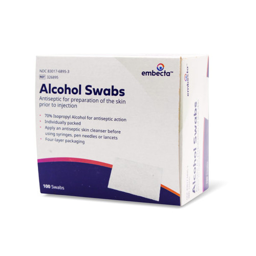 BD Alcohol Swabs 100 Each (Pack of 6)