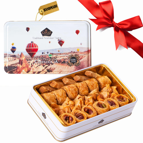 Cerez Pazari Baklava Pastry 8.5oz, Baklava Gift Box with Rich Pistachios, Walnuts, Hazelnuts and Cashews, Halal Shatila Baklava, Traditional Turkish Arabic Dessert Gift Box, Sweet Food Gifts for Women Cerez Pazari Baklava Pastry 8.5oz, Baklava Gift Box with Rich Pistachios, Walnuts, Hazelnuts and Cashews, Halal Shatila Baklava, Traditional Turkish Arabic Dessert Gift Box, Sweet Food Gifts for Women