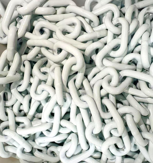 5/16” Proof Coil Weld Steel Chain, White Powder Coated After Zinc Plated, Anchor Chain, Multiple Length Avaliable (5ft)
