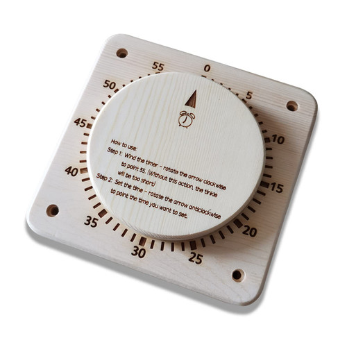 Sauna Timer 55 Minutes Self-Driven Mechanical Timer for Sauna Rooms and Spas, Requiring No Batteries for Use. Sauna Accessory Sauna Timer 55 Minutes Self-Driven Mechanical Timer for Sauna Rooms and Spas, Requiring No Batteries for Use. Sauna Accessory