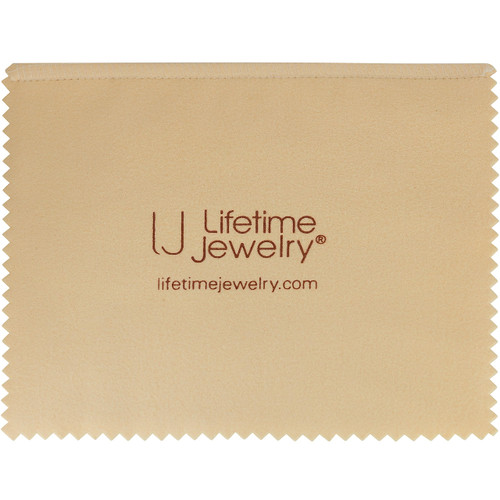 LIFETIME JEWELRY Polishing Cloth New and Improved Professional Cleaner for Gold or Rhodium Plated Jewelry Comes in Plastic Storage Pouch 5 x 6 Inches