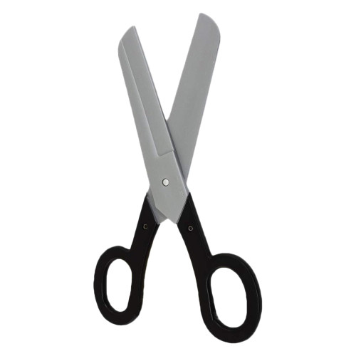 Giant Scissors | Oversized Plastic Scissors | Clown Scissor Prop | Ribbon Cutting Ceremony Scissor | Safe Cutting Prop | Dull Blade/Not Sharp | Black/Silver | 15.5 Inches