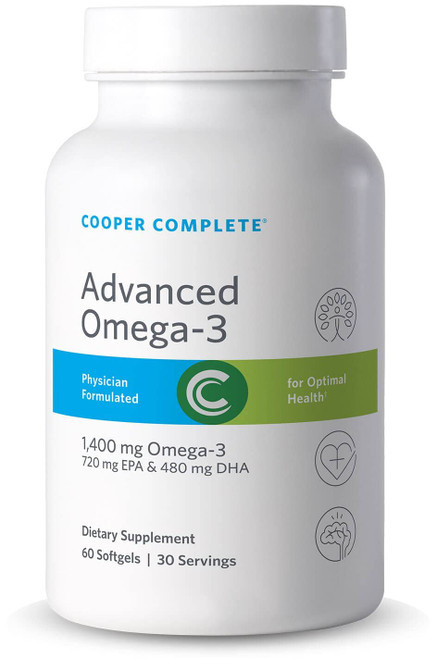 Cooper Complete - Advanced Omega 3 - Fish Oil Supplement, Concentrated EPA + DHA Omega-3 Fatty Acids 1400 mg - 30 Day Supply Cooper Complete - Advanced Omega 3 - Fish Oil Supplement, Concentrated EPA + DHA Omega-3 Fatty Acids 1400 mg - 30 Day Supply