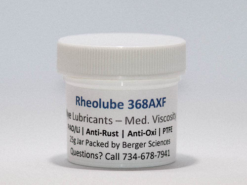 Nye Lubricants Rheolube 368AXF 25 Gram Jar Medium-Light Viscosity Synthetic Grease with Unique Additive Package, Including Rust Inhibited, Tackifier, PTFE Fortified and EP Fortified