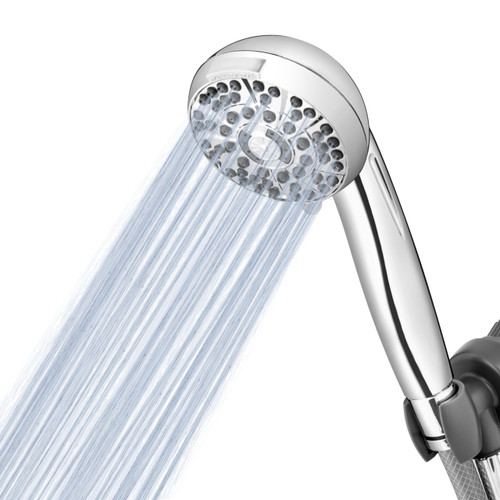 Waterpik High Pressure Hand Held Shower Head With Hose, PowerPulse Massage 6-Mode, Chrome XAS-643E