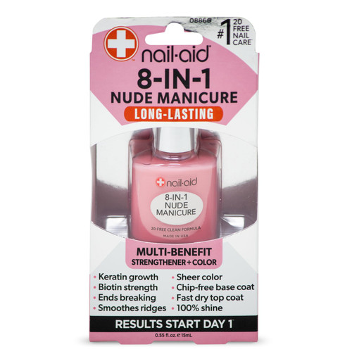 NAIL-AID 8-in-1 Nude Manicure, French Sheer, 0.55 Fluid Ounce