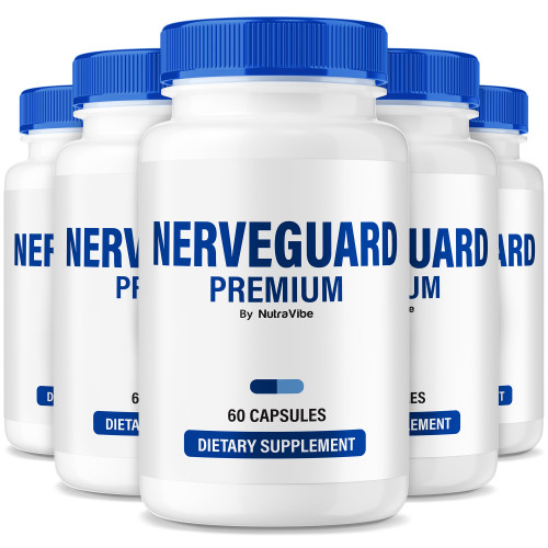 NutraVibe (5 Pack) NerveGuard Premium, Original Nerve Guard Premium Formula with a Natural Ingredients for Healthy Nerves, Comfort & Function | Easy-to-Swallow Pills for Daily Support (300 Capsules) NutraVibe (5 Pack) NerveGuard Premium, Original Nerve Guard Premium Formula with a Natural Ingredients for Healthy Nerves, Comfort & Function | Easy-to-Swallow Pills for Daily Support (300 Capsules)