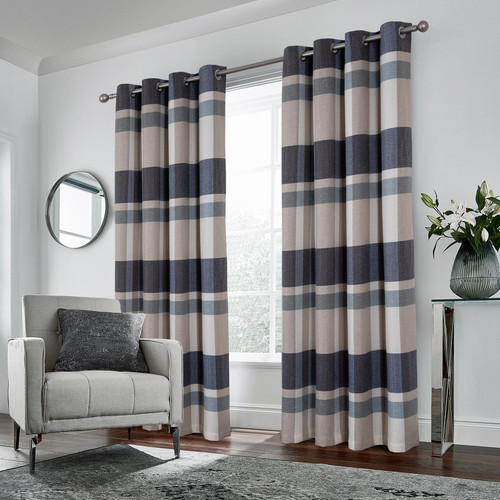 always4u 100% Blackout Plaid Curtains for Bedroom Living Room Woolen Look Black Tartan Grommet Thermal 2 Panels 54 * 95 Blue White always4u 100% Blackout Plaid Curtains for Bedroom Living Room Woolen Look Black Tartan Grommet Thermal 2 Panels 54 * 95 Blue White