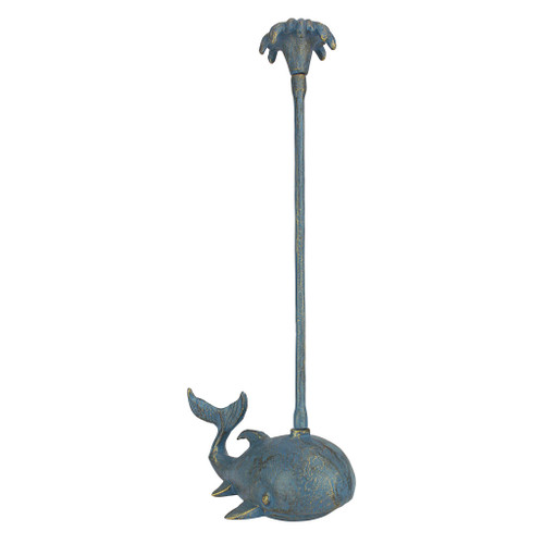 Design Toscano QH161079 Whale of a Tale Sculptural Iron Paper Towel Holder, Full Color