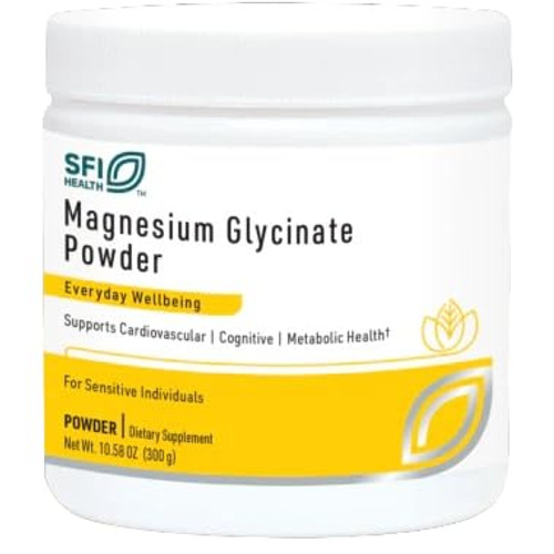 Klaire Labs SFI Health Magnesium Chelate Powder - Fast-Dissolving 200 Milligrams High Absorption TRAACS Bisglycinate, Vegetarian & Hypoallergenic (120 Servings, 300 Grams)