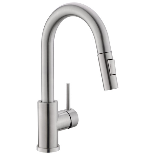Modern Bar Sink Faucet for Kitchen Sink Single Handle with Pull Out Sprayer Hot and Cold Brushed Nickel CENOSA Modern Bar Sink Faucet for Kitchen Sink Single Handle with Pull Out Sprayer Hot and Cold Brushed Nickel CENOSA