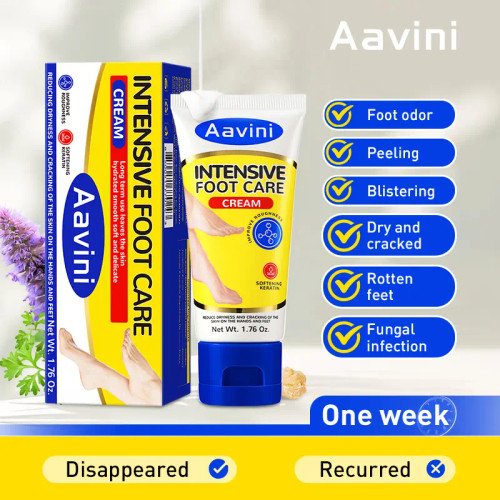 Aavini Intense Foot Cream - Repairs Cracked Skin, Antibacterial and Deodorizing, Removes and Softens Calluses, For All Skin Types, Moisturizing Foot Lotion-2pcs