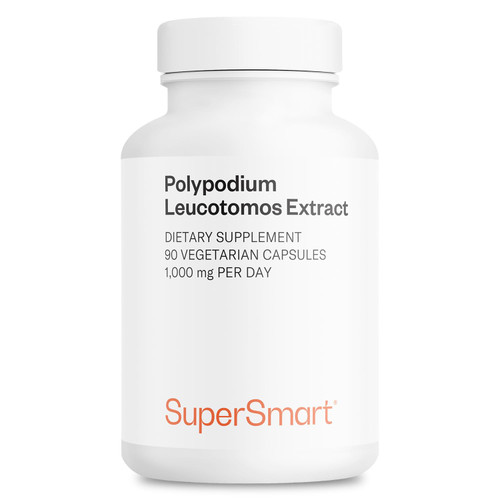 Supersmart - Polypodium Leucotomos Extract 1000 mg per Day (PLE Supplement) - Skin Protection & Health - Antioxidant Formula - Fern Extract | Non-GMO & Gluten Free - 90 Vegetarian Capsules