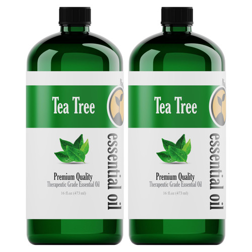 Natures-Star 2 Pack 16oz Bulk Size Tea Tree Essential Oil - (32 Ounce Total) - Therapeutic Grade Essential Oil - 16 Fl Oz Tea Tree Oil Bottles - Bulk Tea Tree Oil - Bulk Essential Oils
