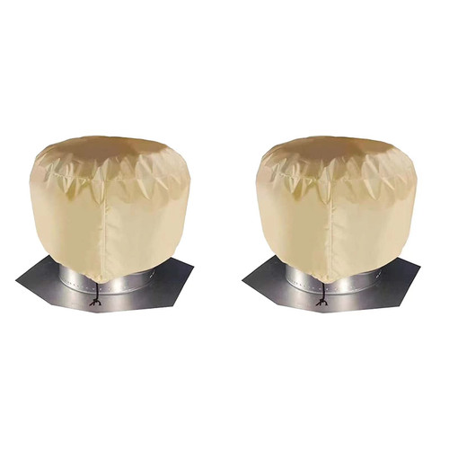 Qnboor Turbine Roof Vent Cover,Turbine Ventilator Protector Shield 20"x20"inches(51cm*51cm) Waterproof Oxford Tarps Adjustable Drawstring Design (2 Pack 20‘’X20'')