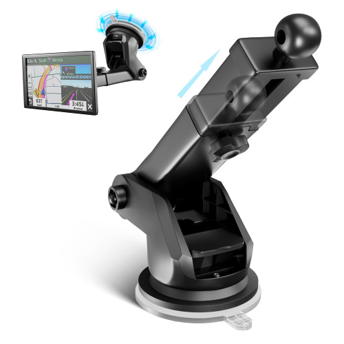 EWAY for Garmin GPS Mount w/Telescopic Extension Arm, Replacement Dash Ball Mount Holder for Dashboard Windshield Windscreen for Garmin Nuvi RV Dezl Drive Drivesmart Zumo Driveassist DriveLuxe