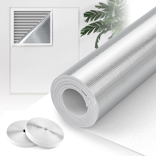 Forestchill Attic Fan Insulation Cover, 39" x 55" Whole House Fan Cover for Attic Ceiling Shutter, 3 Layers Insulation Attic Armour with Flexible Velcor Strips, Easy Cut to Fit