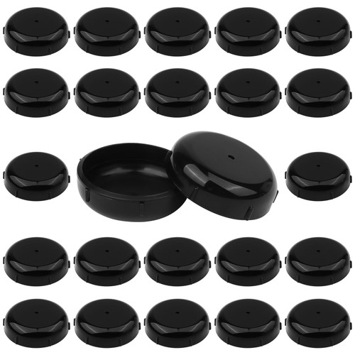 24 Pcs 1.5 Inch Round Outdoor Chair Leg Caps, Black Plastic Outdoor Furniture Feet Caps, Patio Furniture Replacement Parts for Protect Your Floor Surfaces from Metal Chairs & Table Scratches and Rust