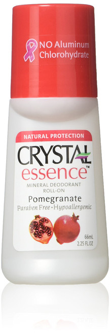 Crystal Deodorant Essence Roll-On 2.25 Ounce Pomegranate (66ml) (2 Pack)