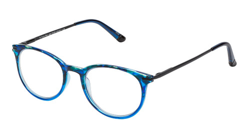 Tri Focus Blue womens Tri-focus 2307 Round Reading Glasses, Blue, 132mm US