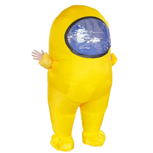 MXoSUM Impostor Inflatable Costume for Adult Funny Halloween Spacesuit Costume Astronaut Figures for Adult Game Fans