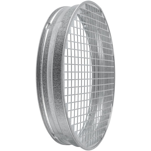 HVAC OV Galvanized Metal Duct End Cap - 10 Inch Fit with Mesh/Net - Galvanized Steel Exhaust Pipe Plug - Indoor, Outdoor Ducting Guard/Tee Cap - Vent Duct Fittings - Exterior Dryer Vent Cover
