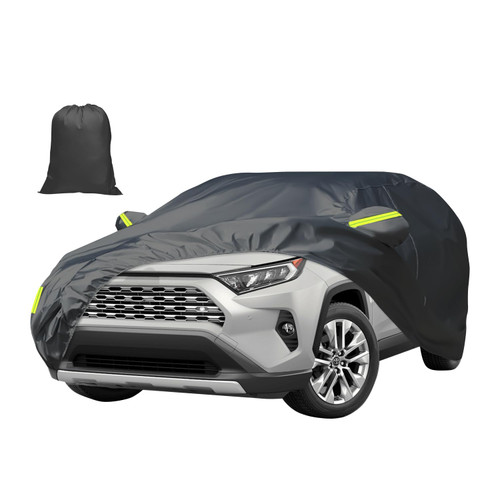 BHock Auto 7 Layers Heavy Duty SUV Car Cover Fit for Toyota RAV4 (2006-2025), Waterproof, Tear & UV Resistant, Outdoor Full Car Cover with Storage Bag, Windproof Sun Rain UV Dust Snow Protection