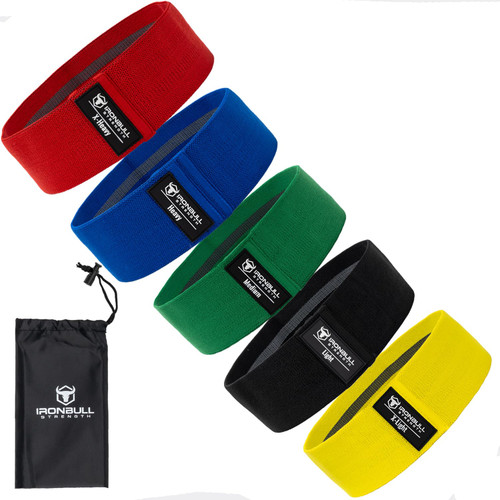 Resistance Bands for Working Out (Set of 5) – Elastic Bands for Exercise & Physical Therapy – Loop Resistance Bands for Glutes, Home Workouts, Yoga, Pilates, Stretching & Legs (Fabric, Colored)