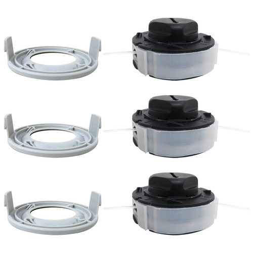 3 Pack C3-2 Replacement Spool with Base Cover for Stihl FSA 57 with AutoCut C3-2 Weed Eater Head by BLUE ELF