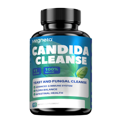 MEGNETA Candida Cleanse Supplement,Support Immune Health, 60 Capsules