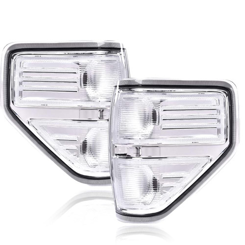 GRAND ORANGE Tail Lights Assembly Rear Lights Compatible with 2009-2014 Ford F150 Clear Lens Driver & Passenger Side Halogen Tail Lamps FO2818148 FO2819148 FO2818150